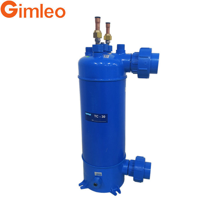 Conector de refrigerante Trocador de calor de água do mar com tubo de titânio para sistemas industriais de refrigeração