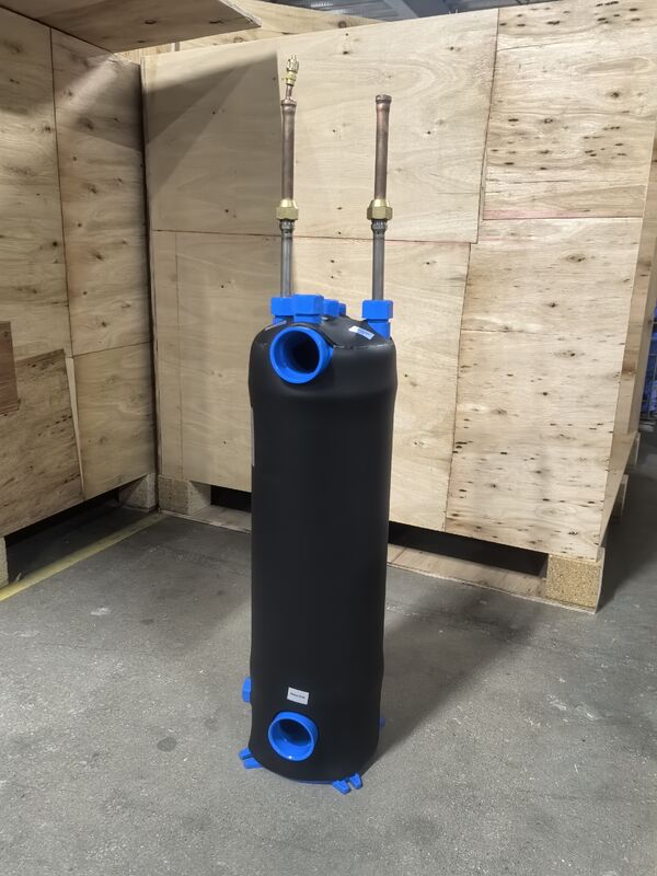 Gimleo Titânio TA1 Material de tubérculo interno Trocador de calor de titânio MHTA-0.75 ((NZ) Taxa de fluxo de líquido 0,5m3h Solução de transferência de calor resistente à corrosão durável