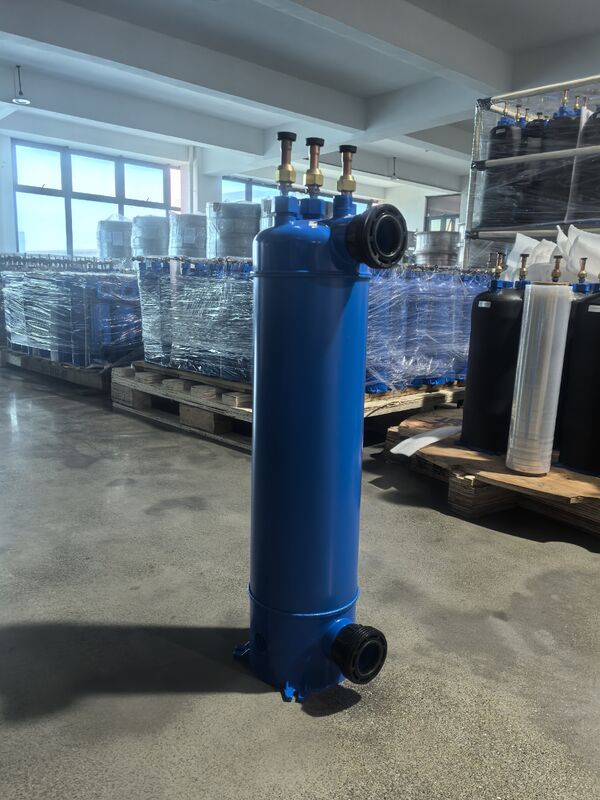 Faixa de temperatura de trabalho de 0 a 45 graus Celsius Trocador de calor para piscina MHTA-7 Instalação horizontal ou vertical com estrutura de tubo em PVC