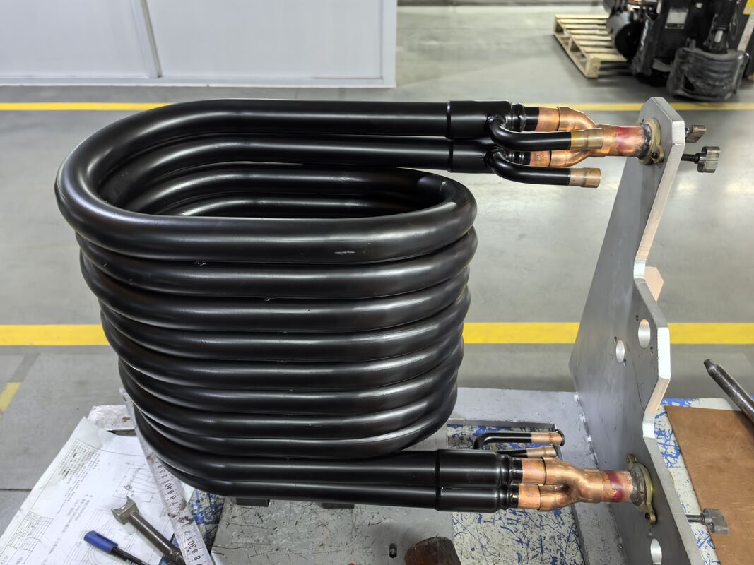 1 a 10 metros de comprimento de tubo condensador de bomba de calor com espessura de placa robusta de 4 mm adequado para troca de calor industrial