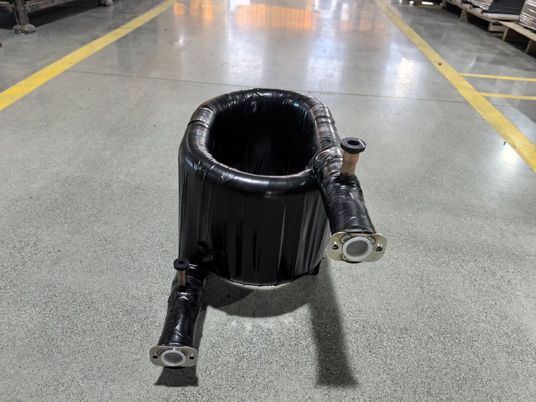 Intervalo de temperatura de trabalho -50 a 150 graus HVAC Trocador de calor coaxial oferecendo espessura da parede do tubo de 1,2 a 2,0 milímetros para operação