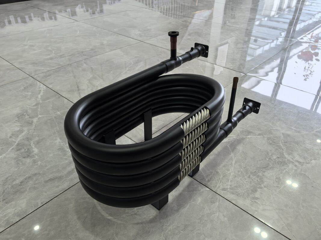 SPHC Tubos de aço trocador de calor coaxial HVAC com construção de torção em espiral concebido para aplicações de transferência de calor