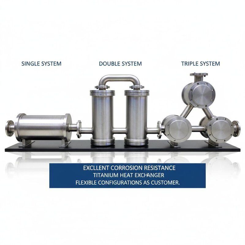 Excelente resistência à corrosão Intercambiador de calor de titânio leve CIP compatível com aplicações industriais