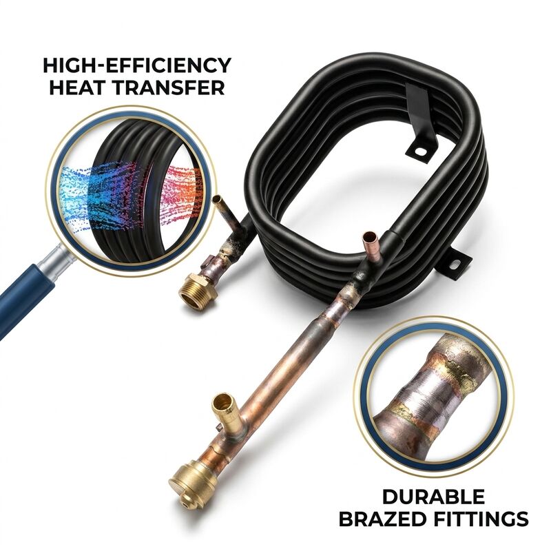Intercâmbio de calor coaxial anti-corrosão de baixa manutenção para sistema de refrigeração HVAC