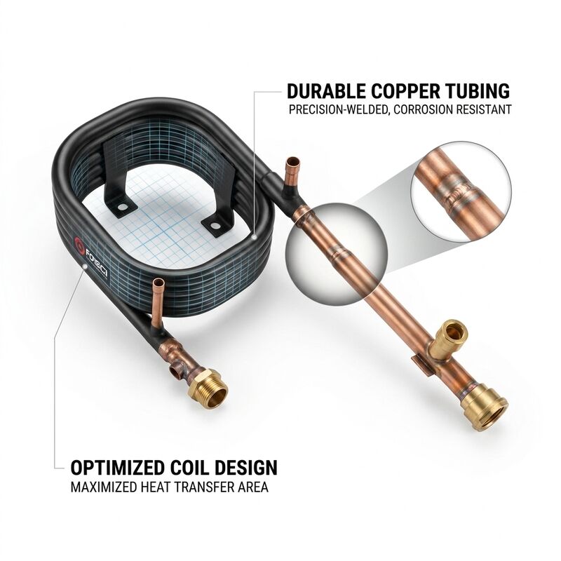 Exchanger de calor coaxial de baixa manutenção 4.2Mpa Lado refrigerante 1.0Mpa Lado da água Pressão