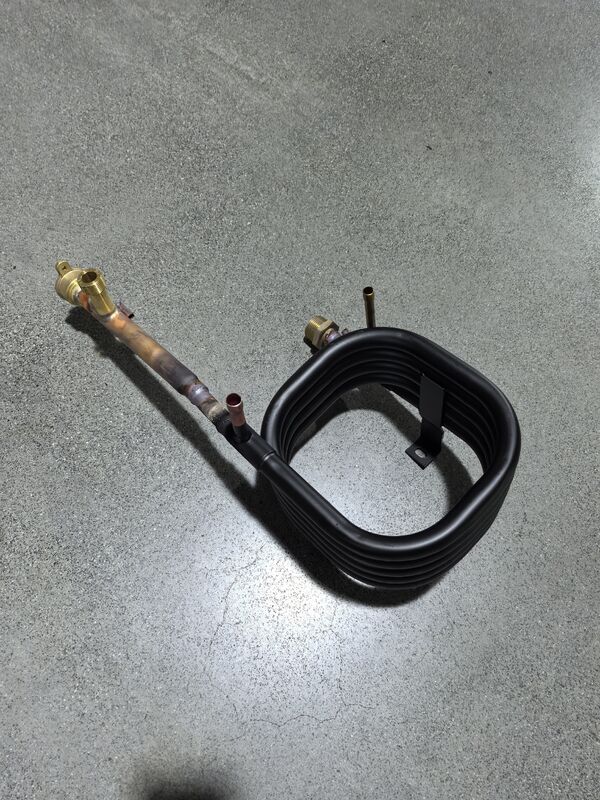 Intercâmbio de calor coaxial de 140 mm de largura com diâmetro de tubo de 38 mm e 63 mm e proteção de tinta antirruda prateada durável