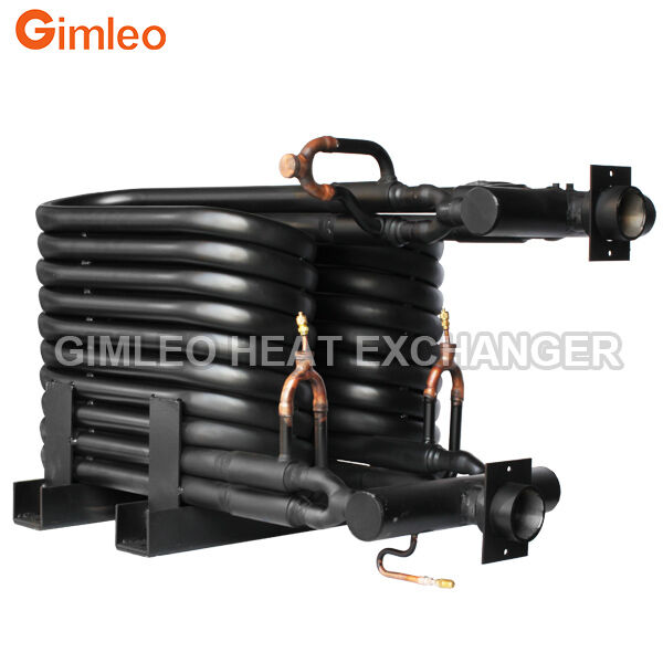 20HP 70KW 240000 BTU condensador tubo de evaporação no tubo trocador de calor trocador de calor coaxial para HVACR