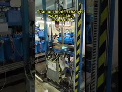 Trocador de calor de titânio com vazamento de água - inspeção